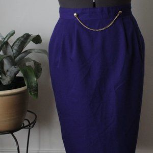 VTG Principles Purple Pencil Skirt with Chain (16)